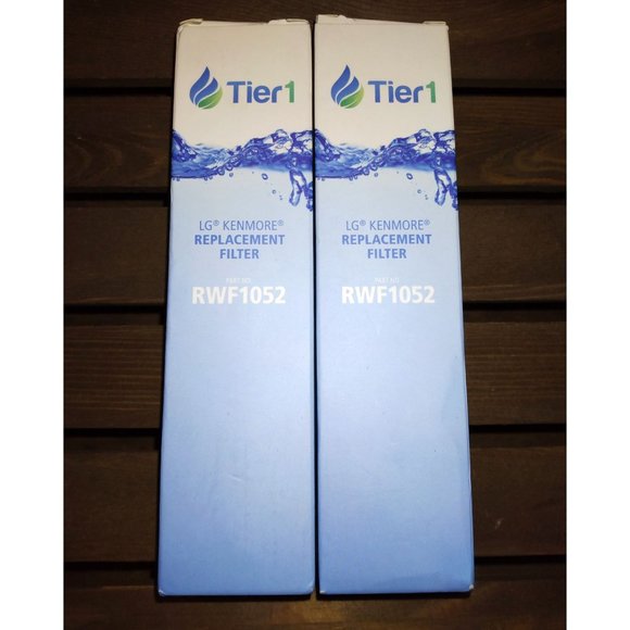 Tier1 RWF1052 LG Kenmore Refrigerator Water Filter Replacement 2 Pack - Picture 1 of 7